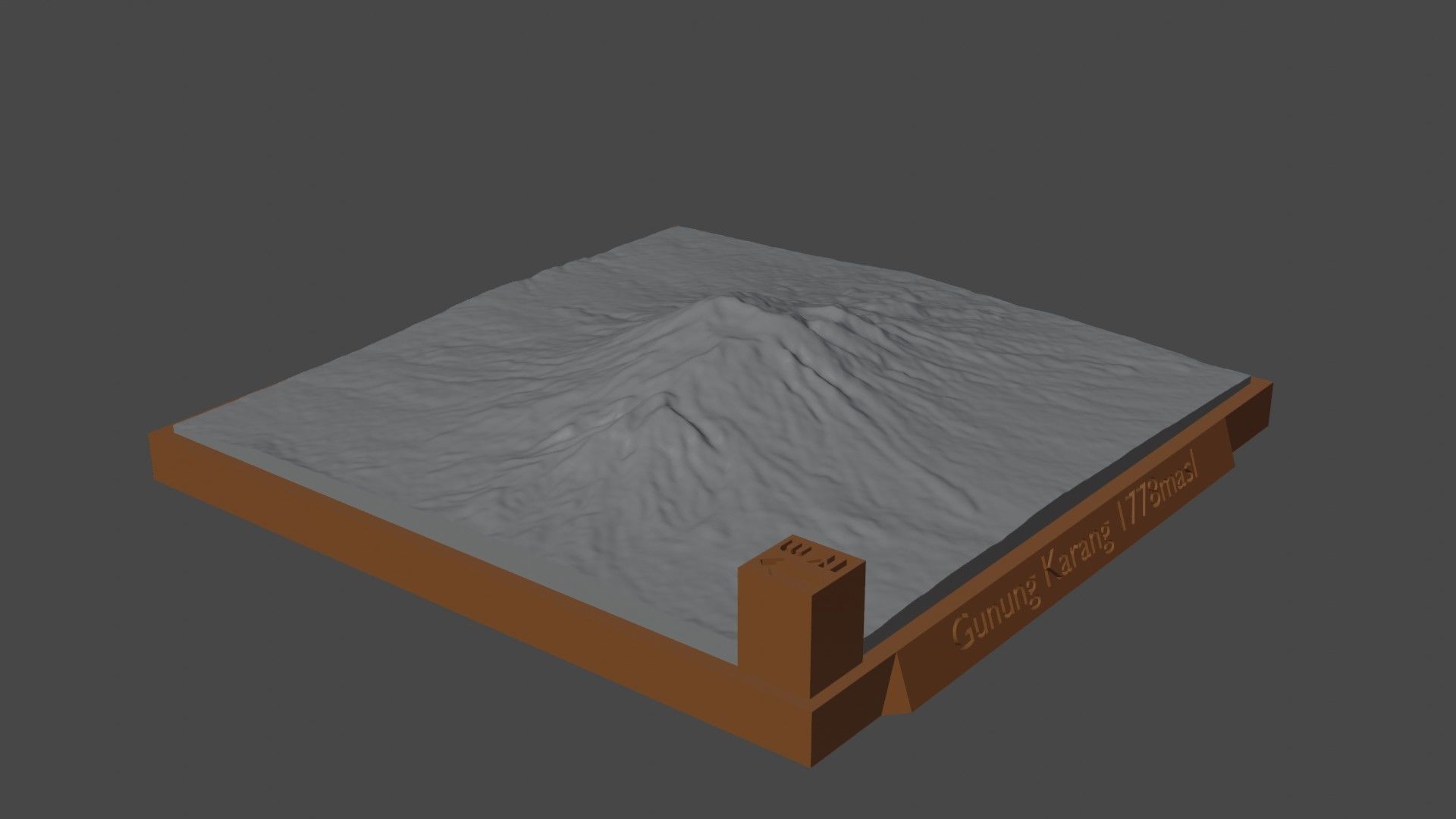 Gunung Karang 3D print model_3
