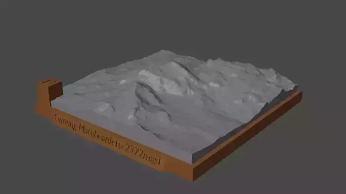 Gunung Matebeanfeto 3D print model