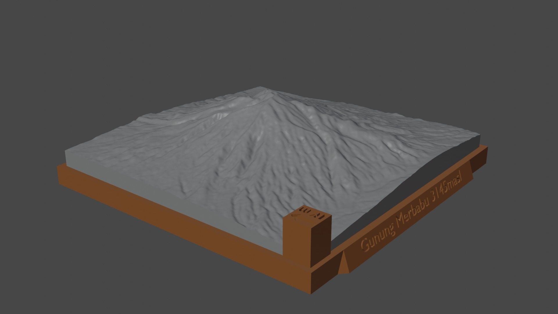 Gunung Merbabu 3D print model_3