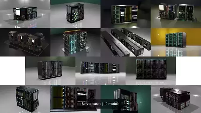 Server cases 3D Model Collection