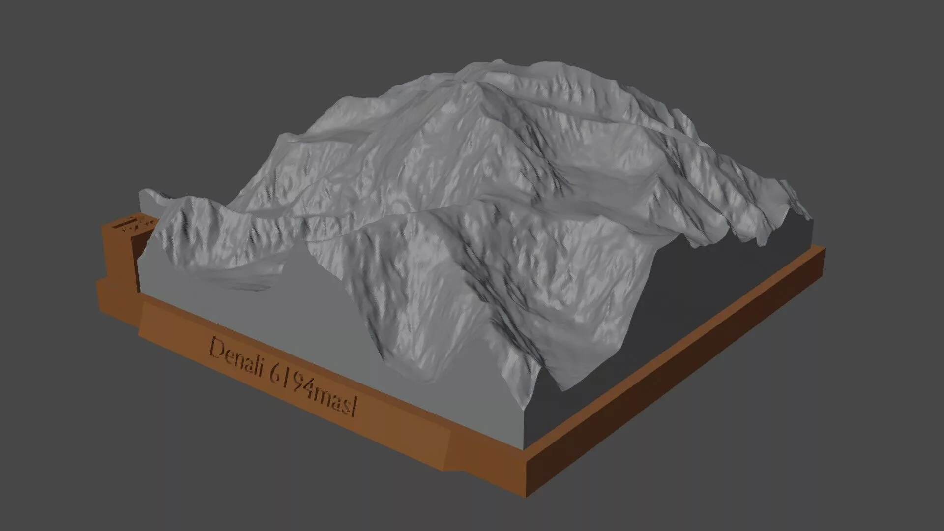 Denali mountain 3D print model