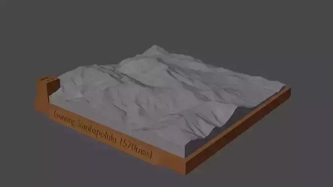 Gunung Sambapolulu 3D print model