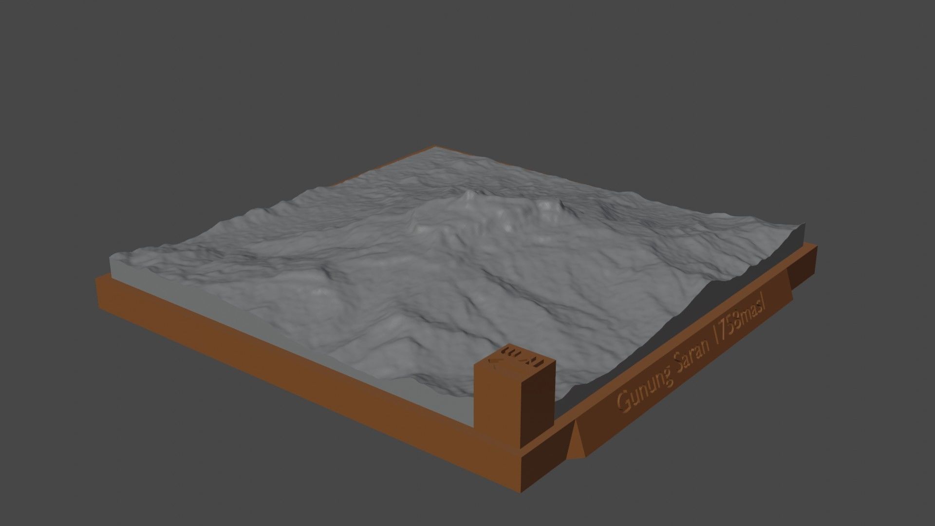 Gunung Saran 3D print model_3