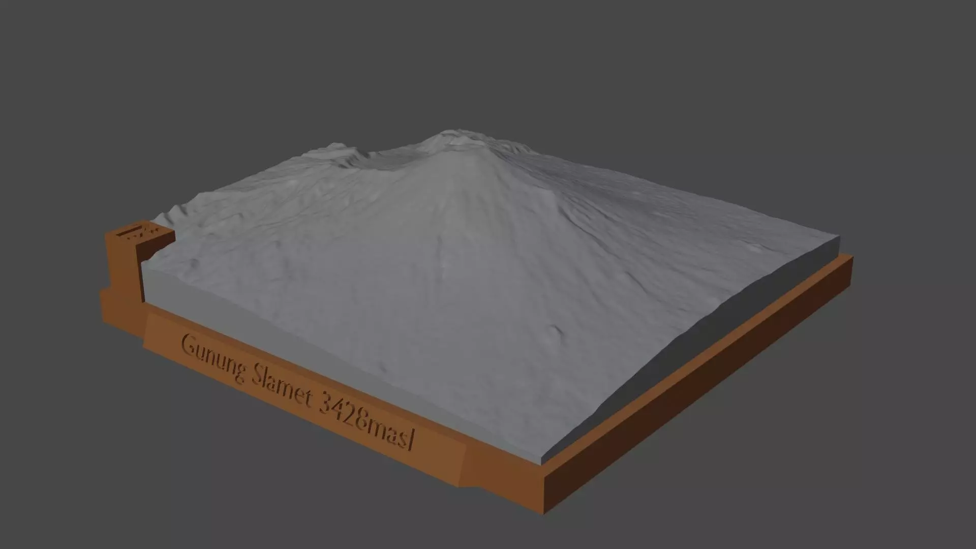 Gunung Slamet 3D print model_0