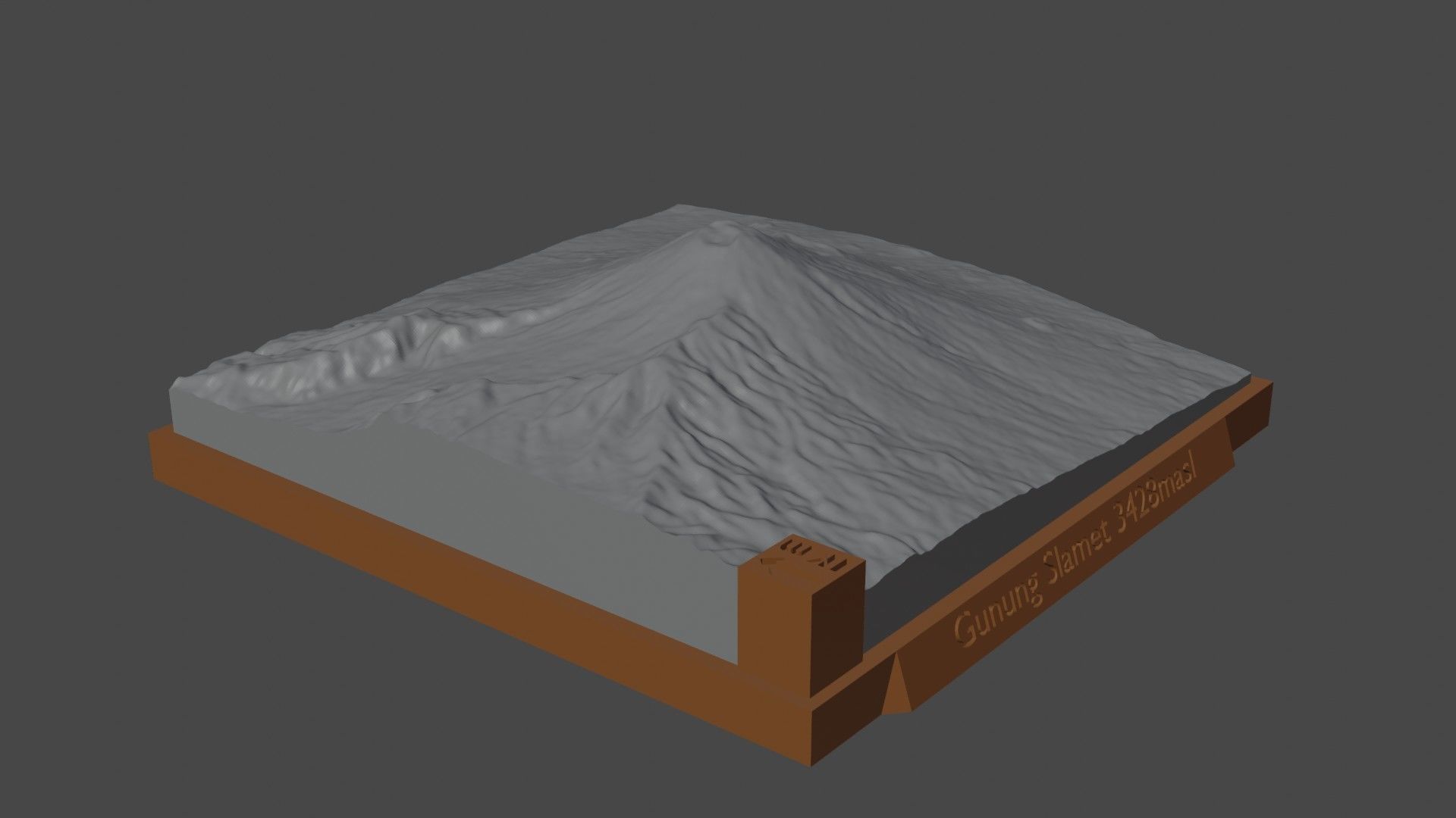 Gunung Slamet 3D print model_3