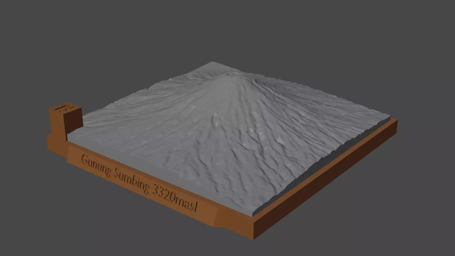 Gunung Sumbing 3D print model_0