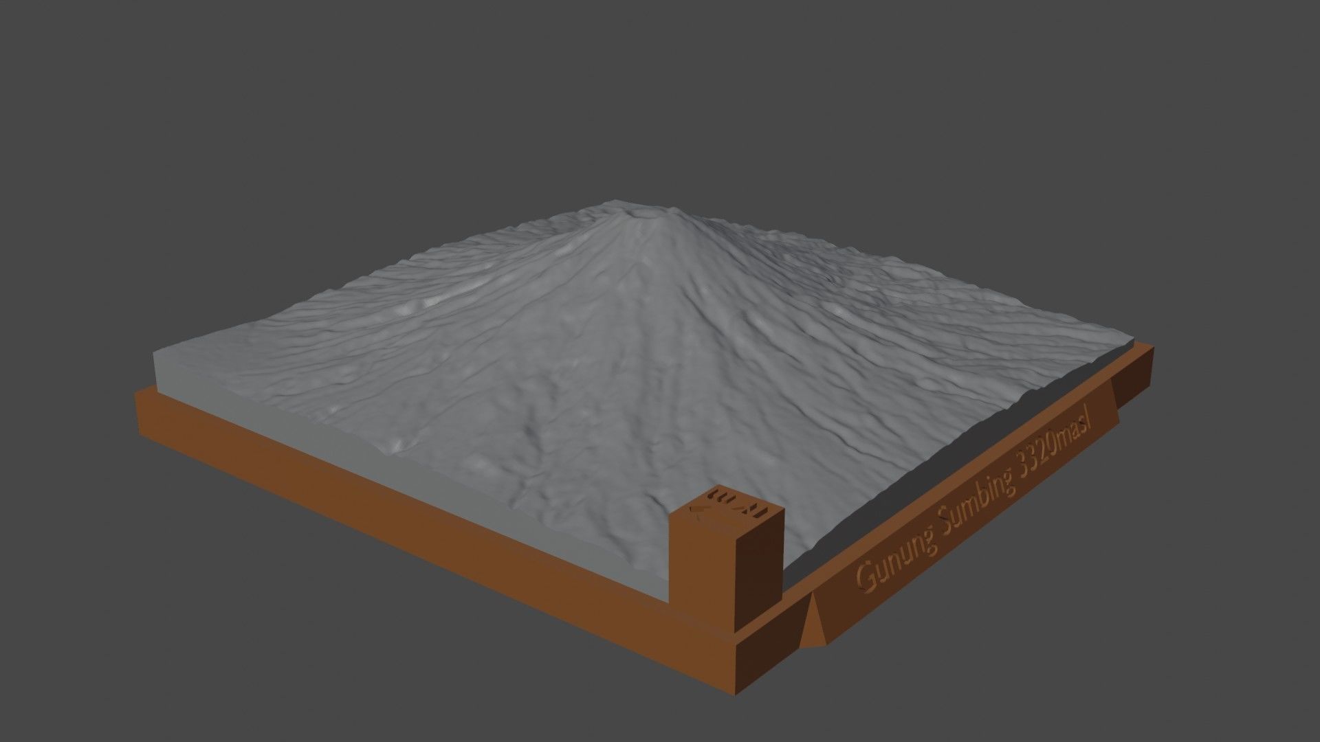 Gunung Sumbing 3D print model_3
