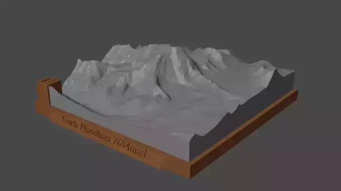 Gurla Mandhata 3D print model