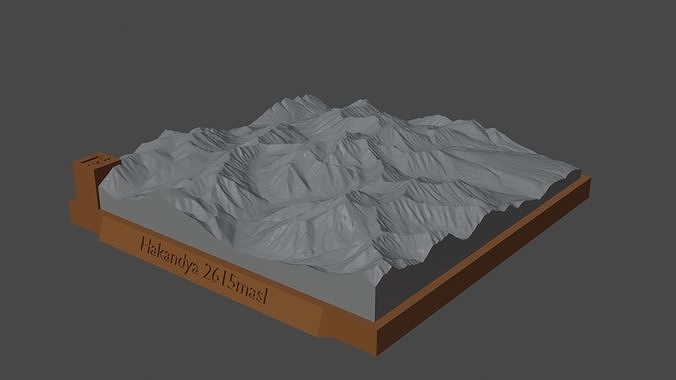 Hakandya mountain 3D print model