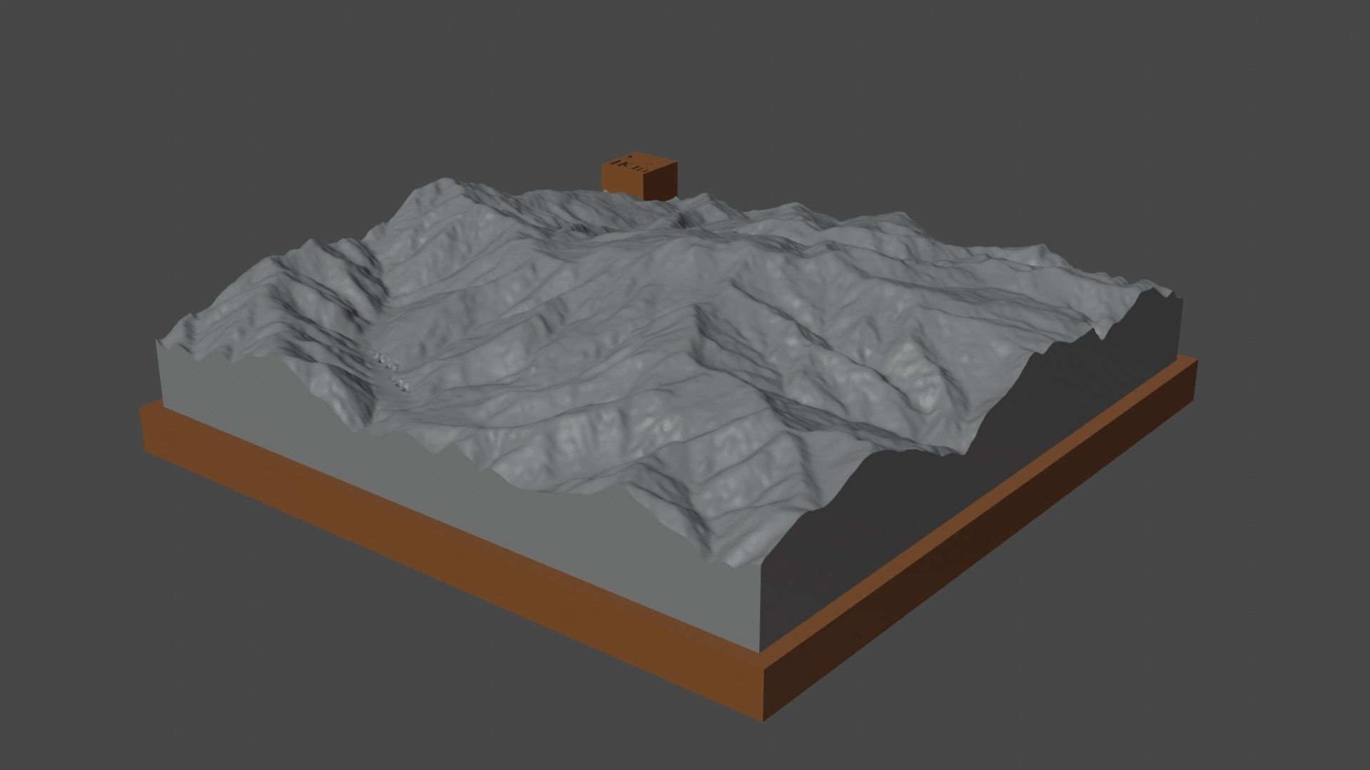 Haku-san mountain 3D print model_4