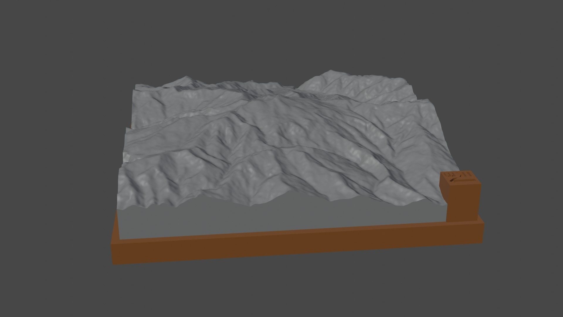 Haku-san mountain 3D print model_6