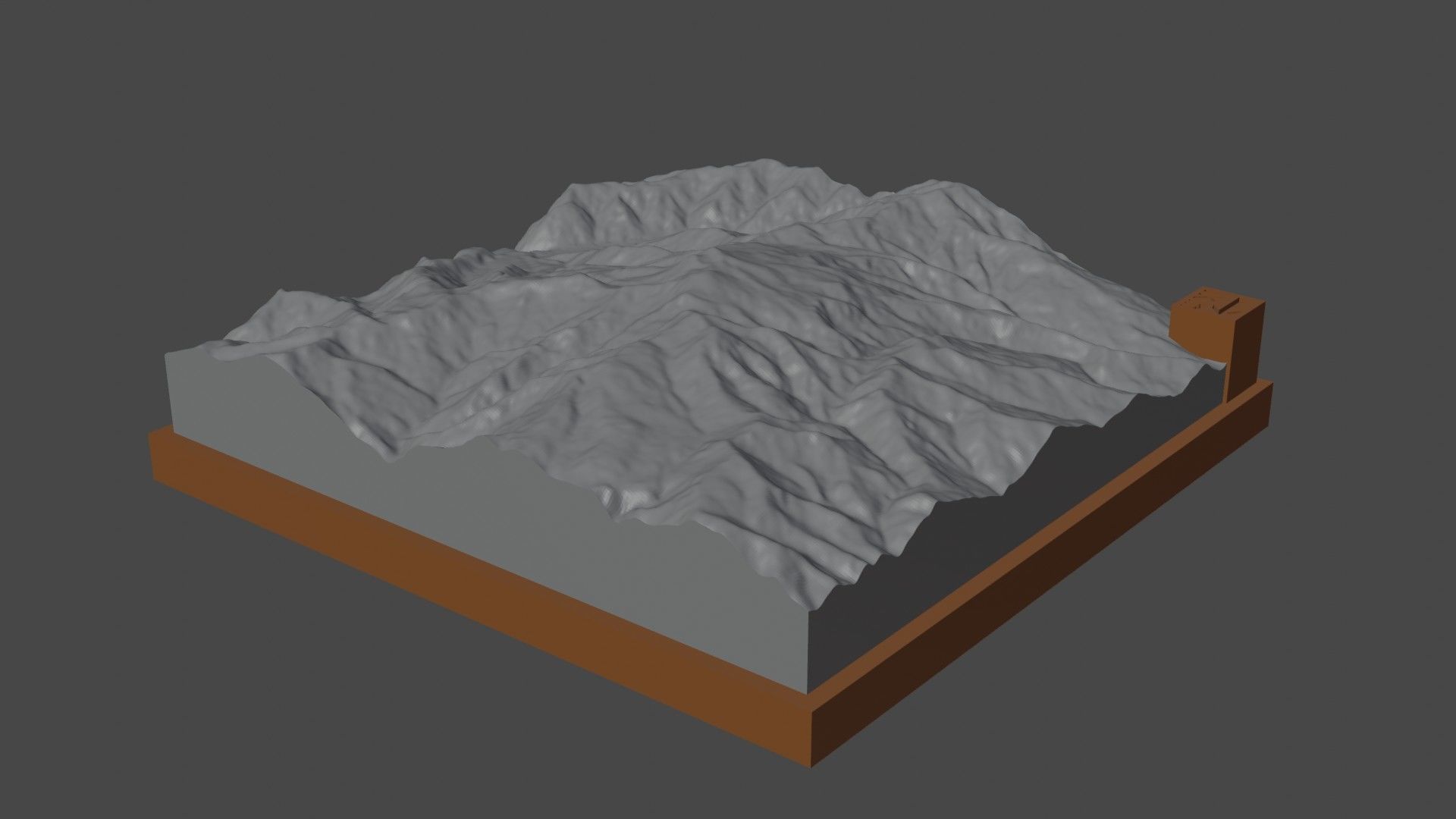 Haku-san mountain 3D print model_7