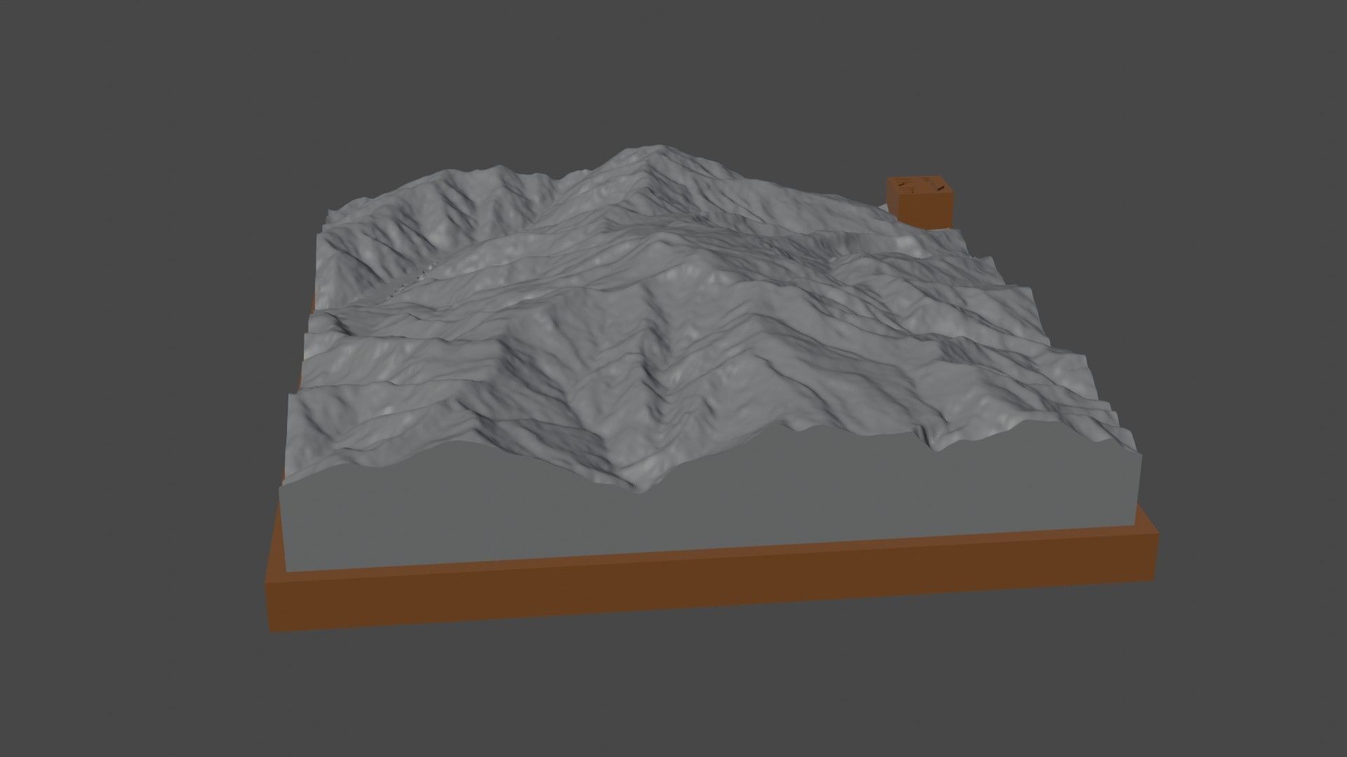 Haku-san mountain 3D print model_2