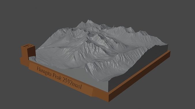 Hanagita Peak 3D print model