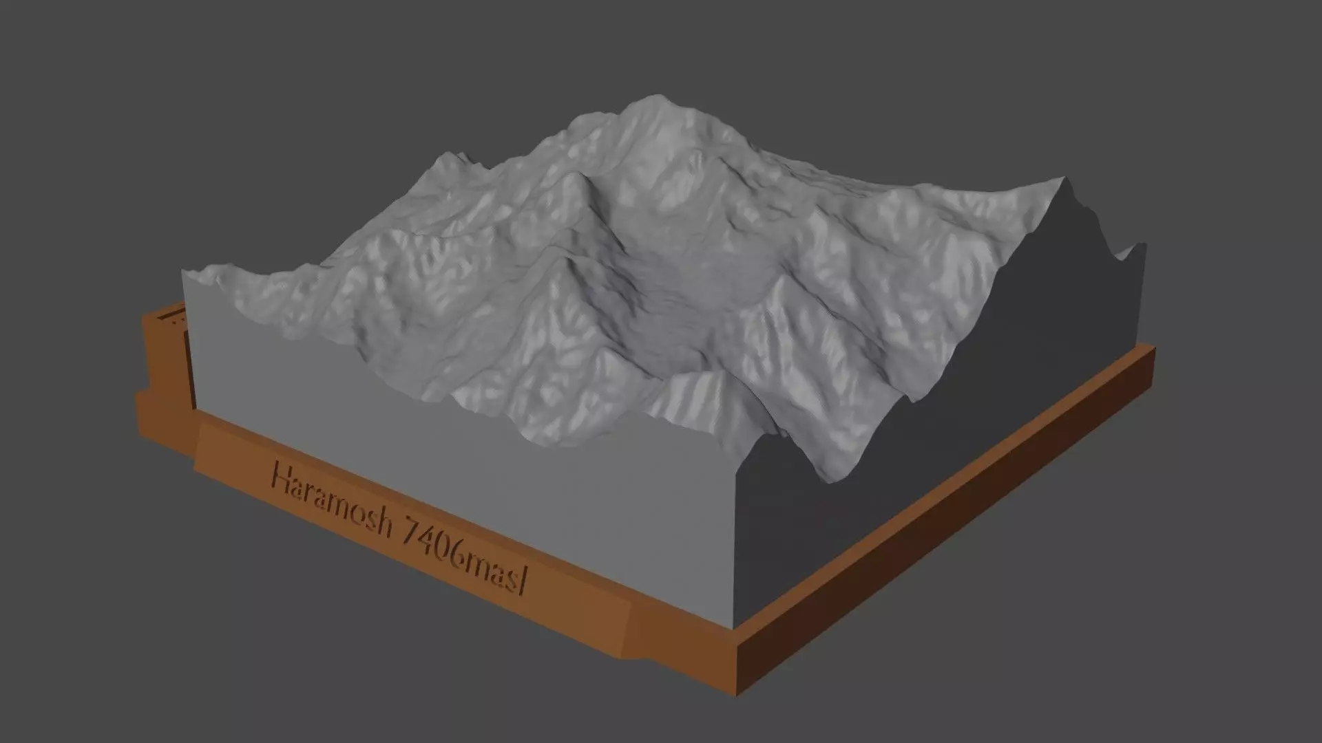 Haramosh mountain 3D print model_0