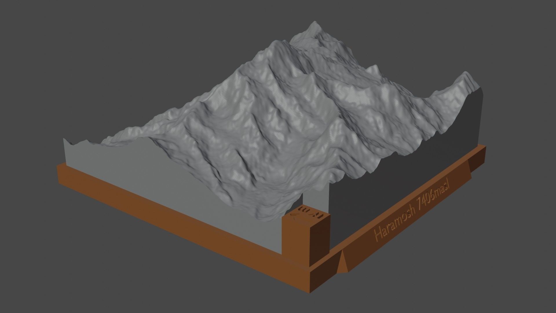 Haramosh mountain 3D print model_3