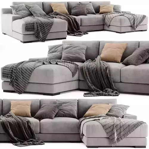 West Elm Dalton U Shaped Sofa 3D model