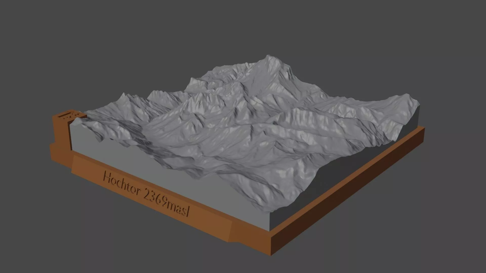 Hochtor mountain range 3D print model
