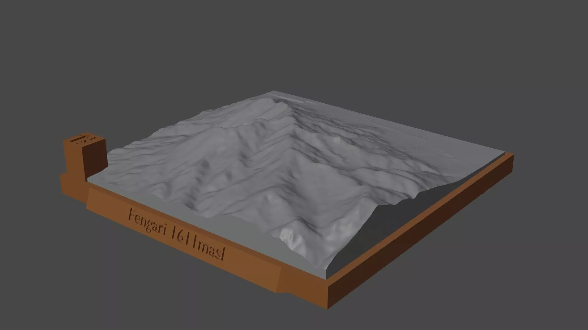 Fengari mountain 3D print model