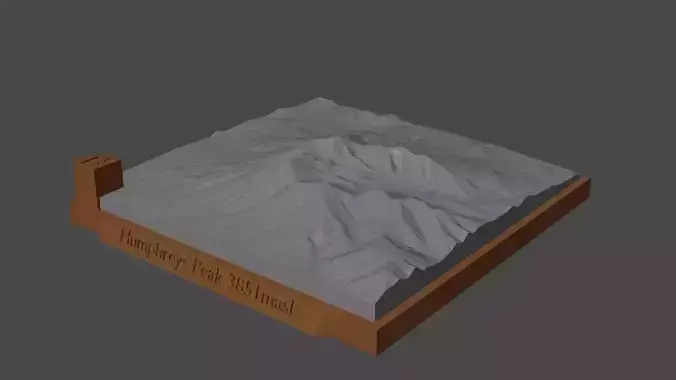 Humphreys Peak 3D print model