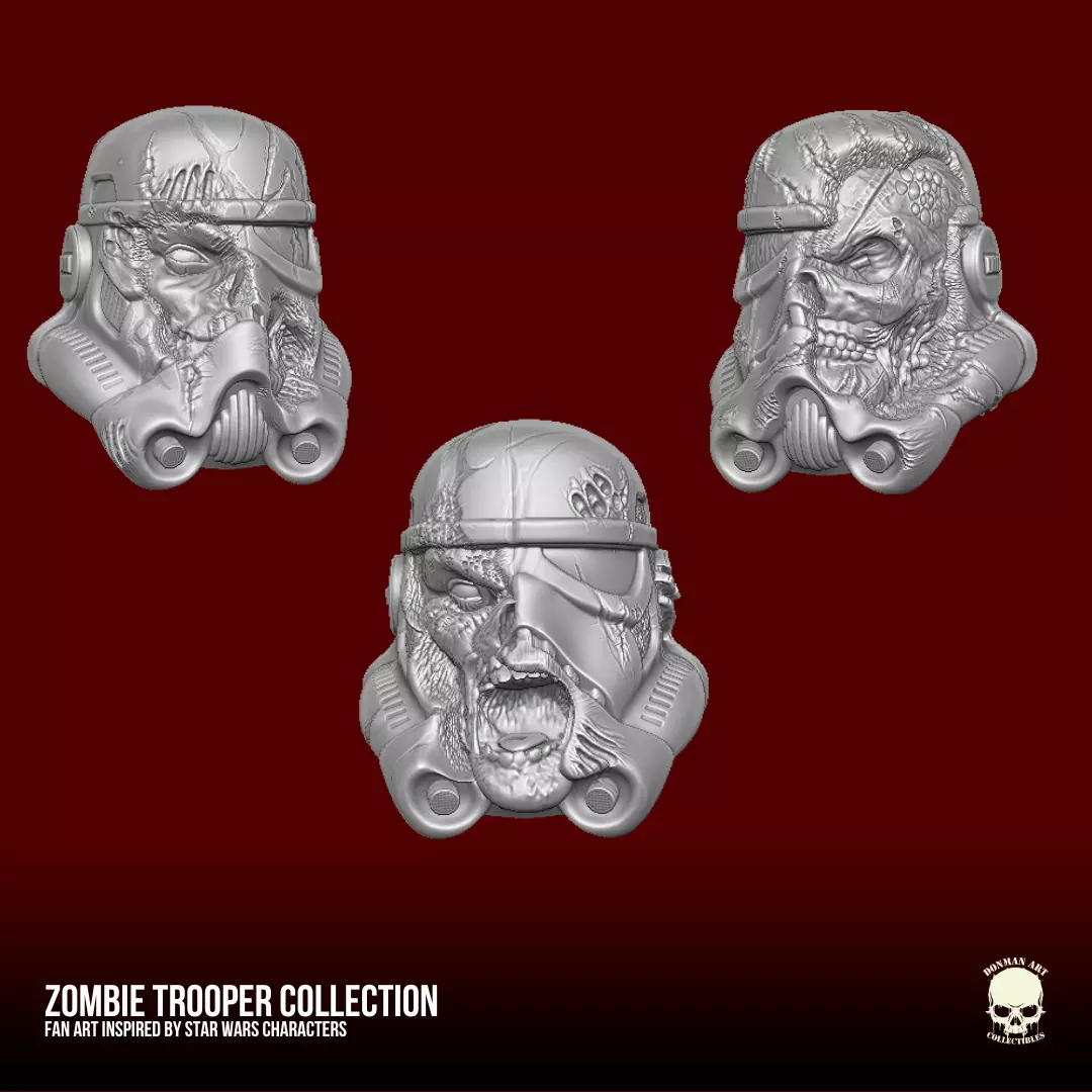 Zombie Troopers Collection fan art head for action figures 3D print model