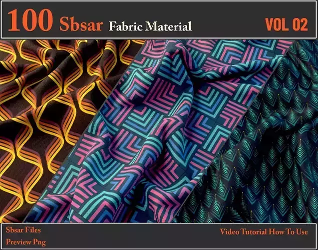 100 SBSAR Files Fabric Materials VOL 02  