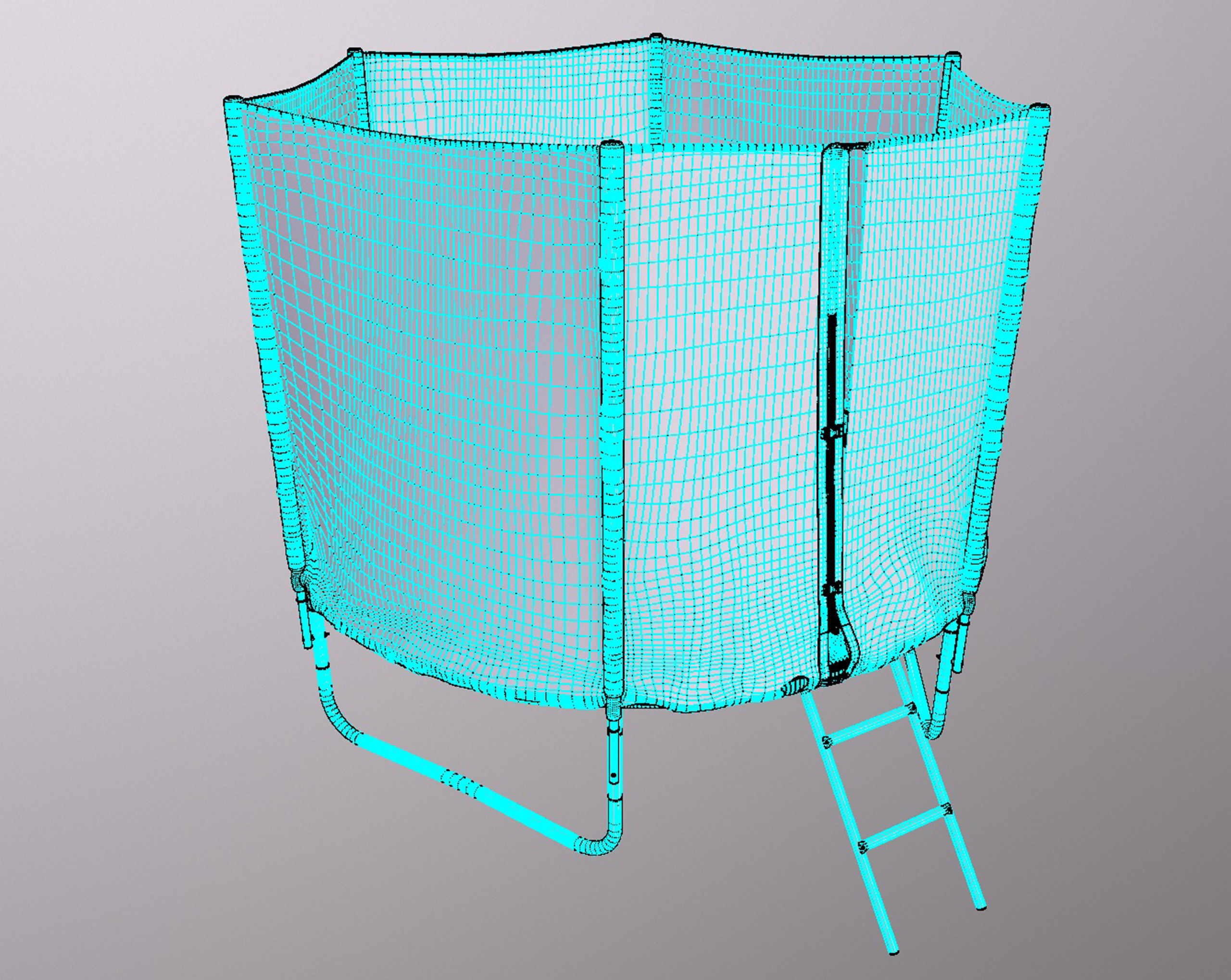 Trampolines 3D Model VR Low-poly 3D model_9