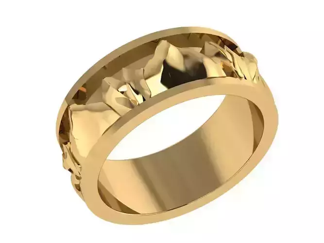 Ring263 oval gold plated frame