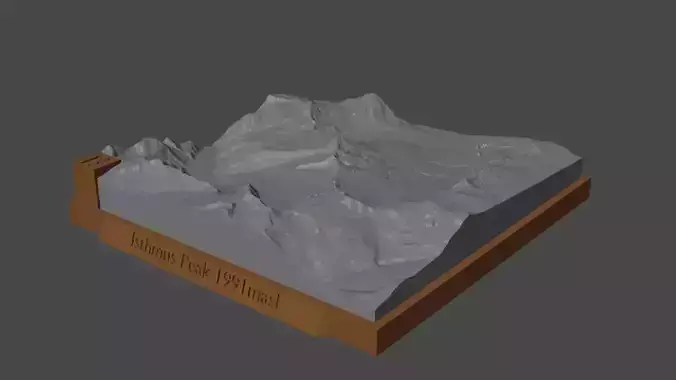 Isthmus Peak 3D print model