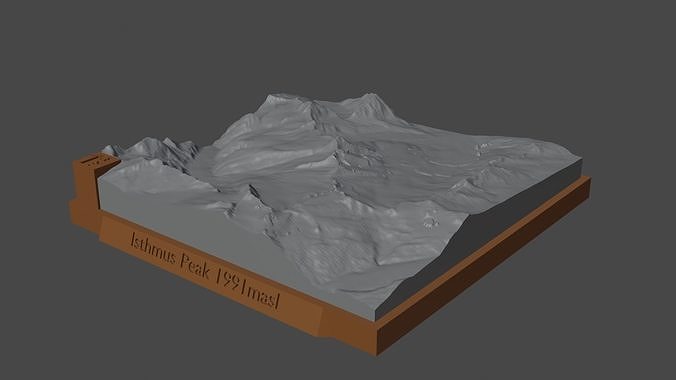 Isthmus Peak 3D print model
