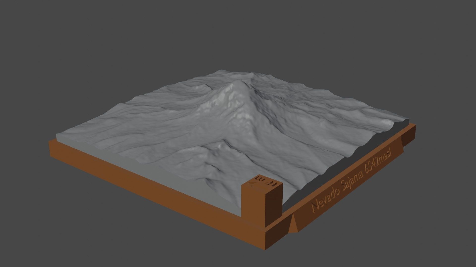 Nevado Sajama 3D print model_3