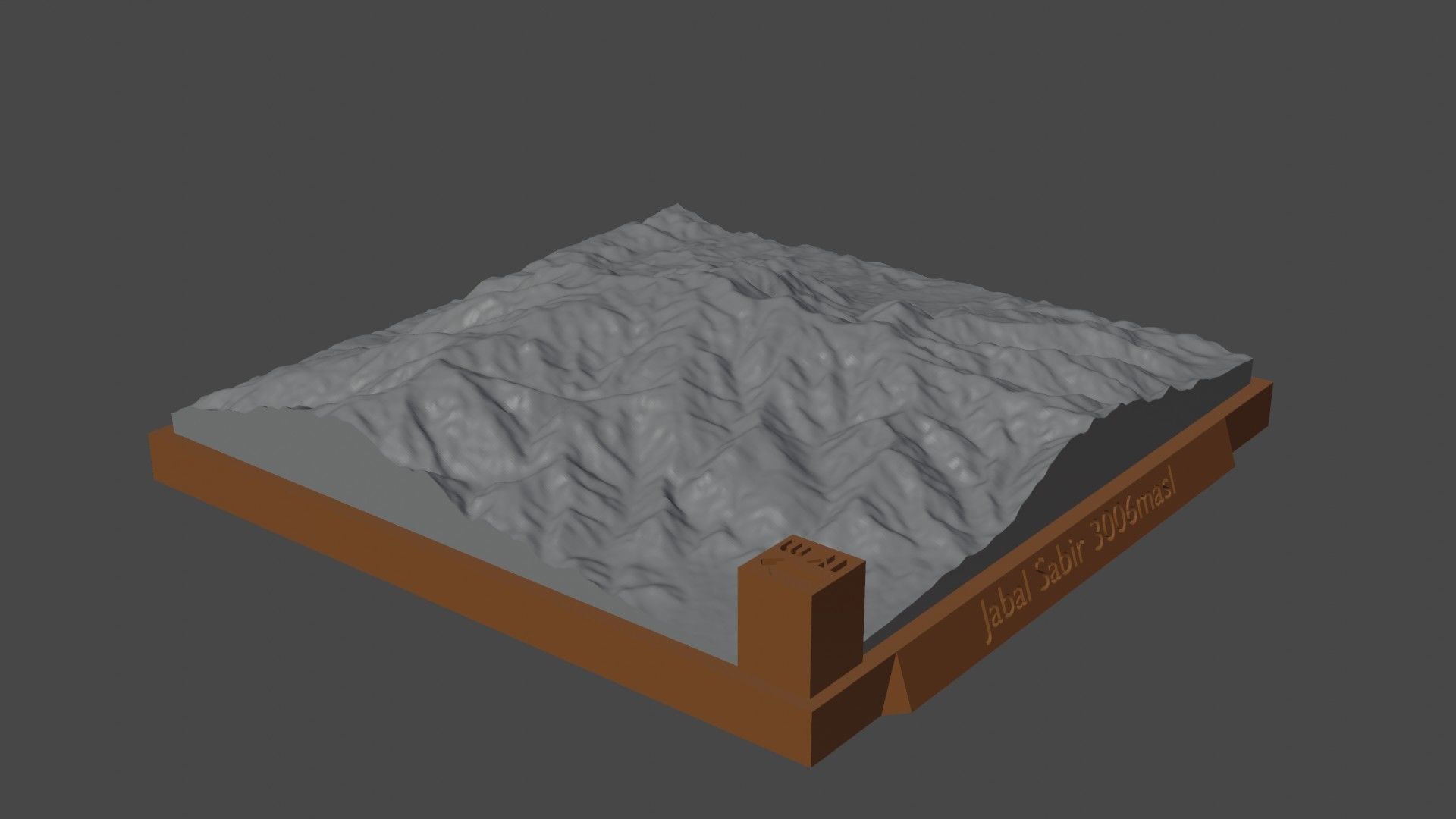 Jabal Sabir 3D print model_3