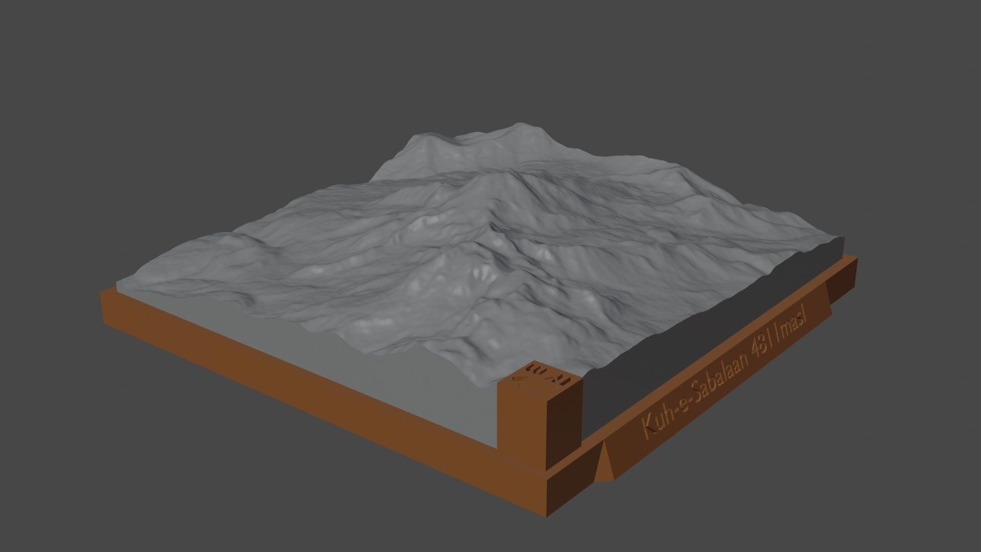 Kuh-e-Sabalaan mountain 3D print model_3
