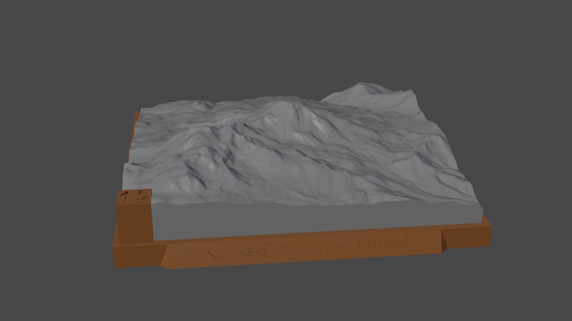 Kuh-e-Sabalaan mountain 3D print model_5