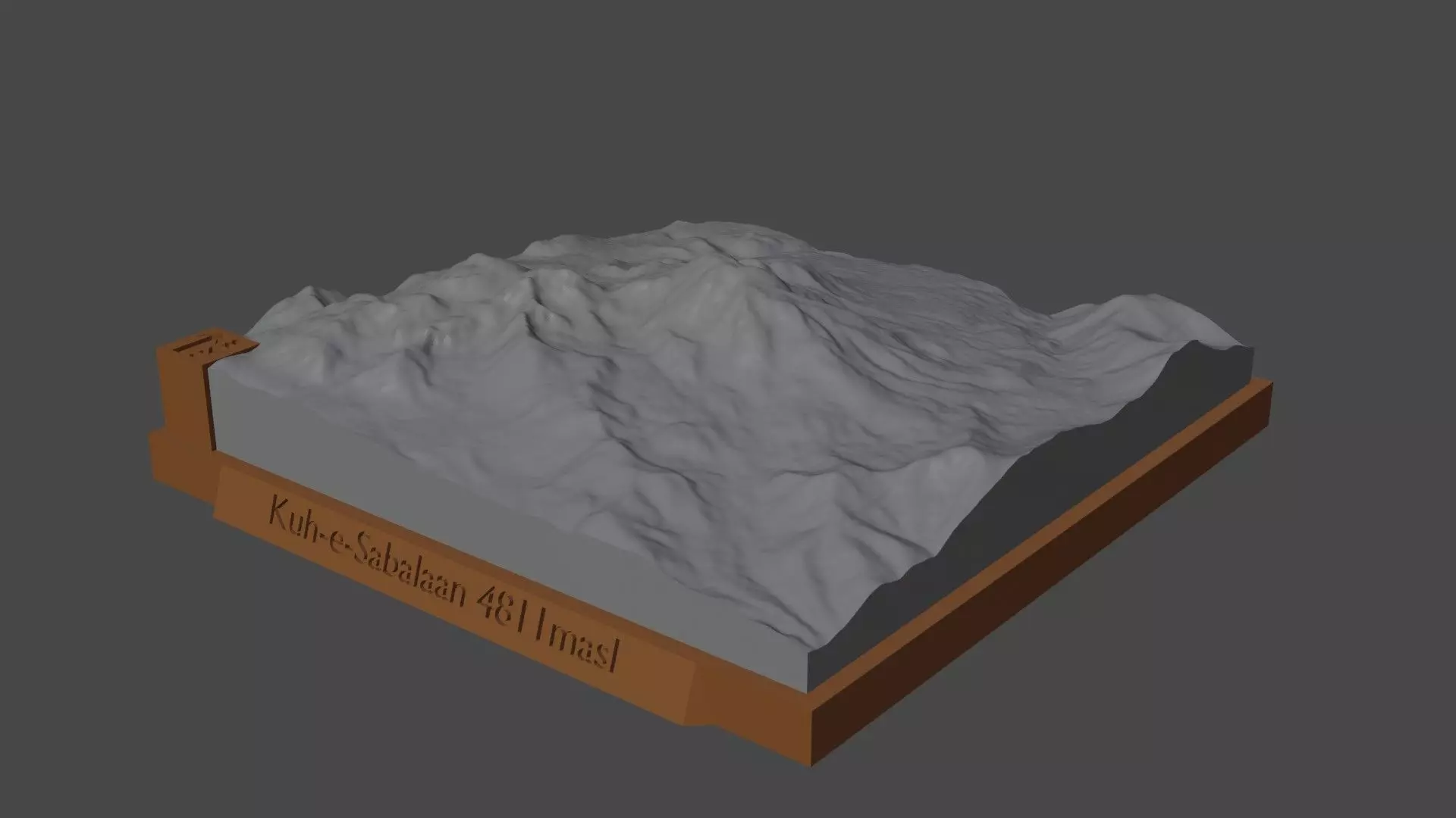 Kuh-e-Sabalaan mountain 3D print model_0