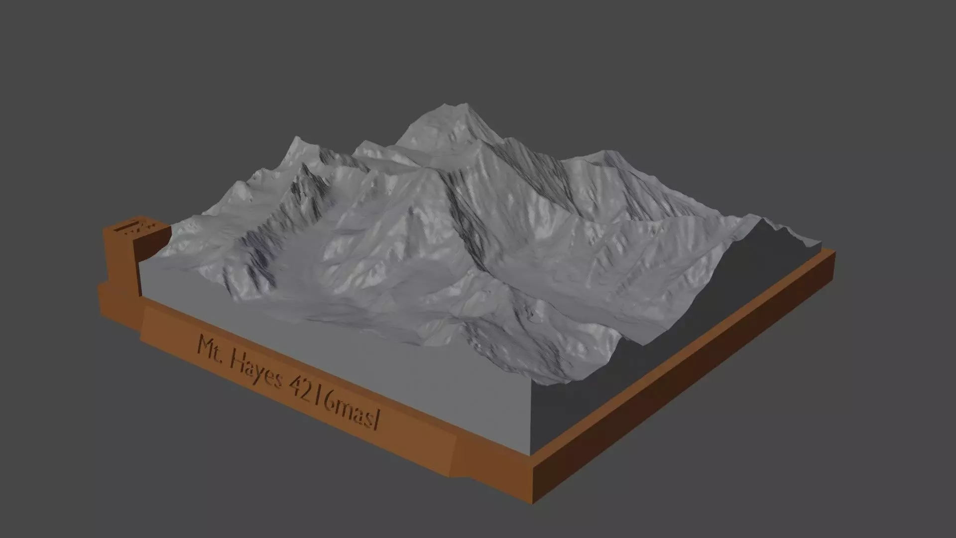 Mount Hayes 3D print model