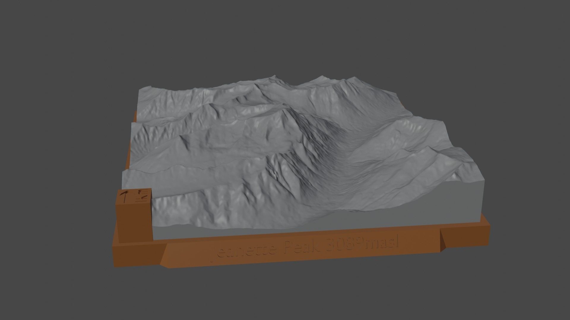 Jeanette Peak 3D print model_5