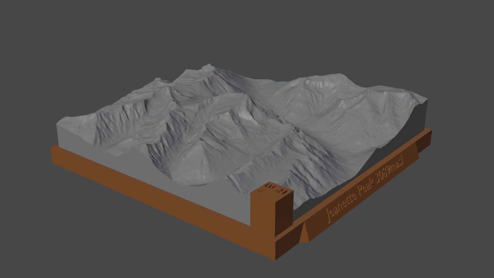 Jeanette Peak 3D print model_3