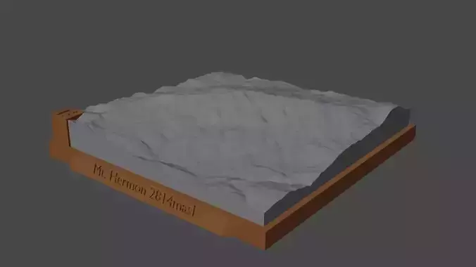 Mount Hermon 3D print model