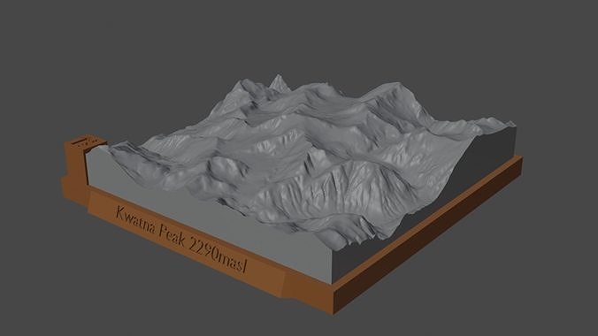 Kwatna Peak 3D print model