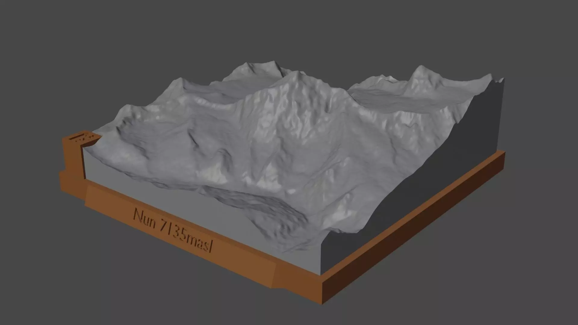 Nun Mountain 3D print model