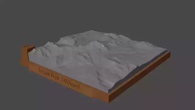 Lassen Peak 3D print model