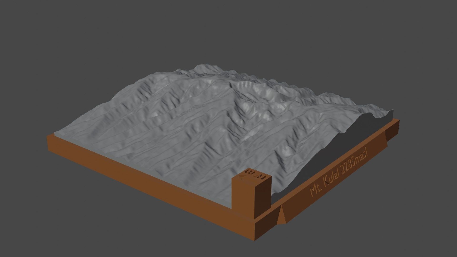 Mount Kulal 3D print model_3