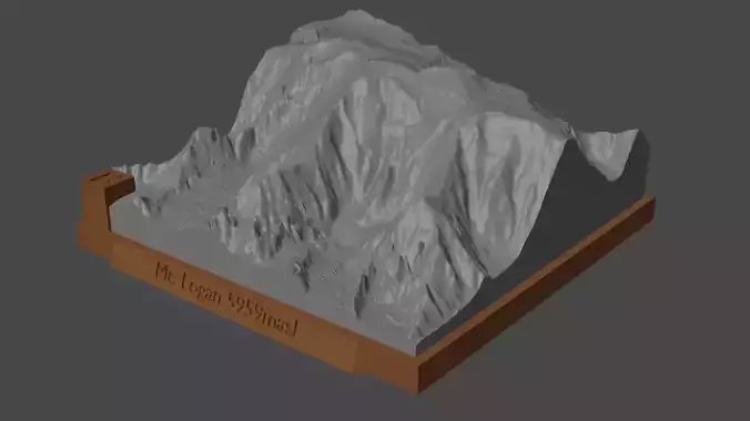 Mount Logan 3D print model
