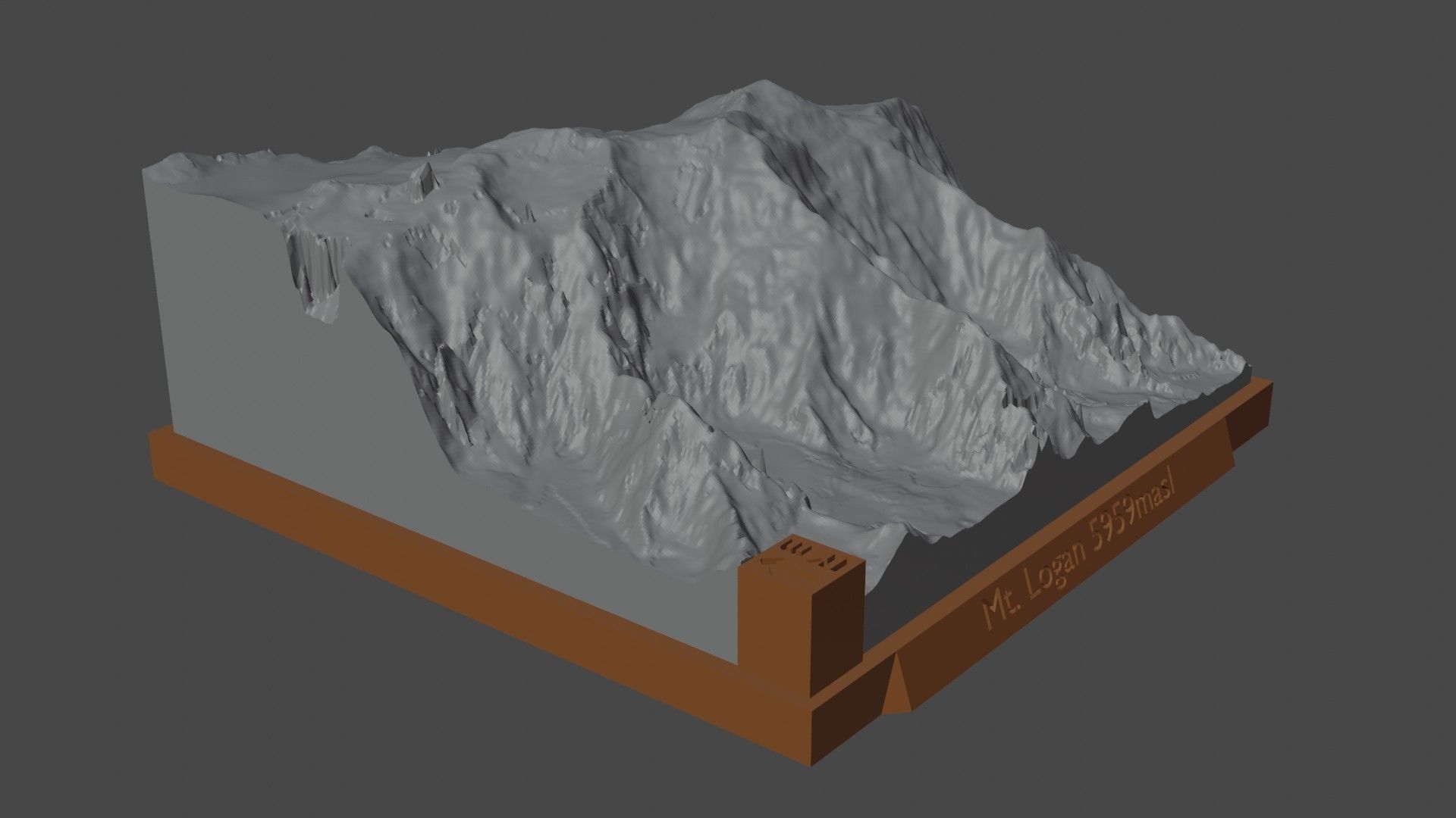 Mount Logan 3D print model_3