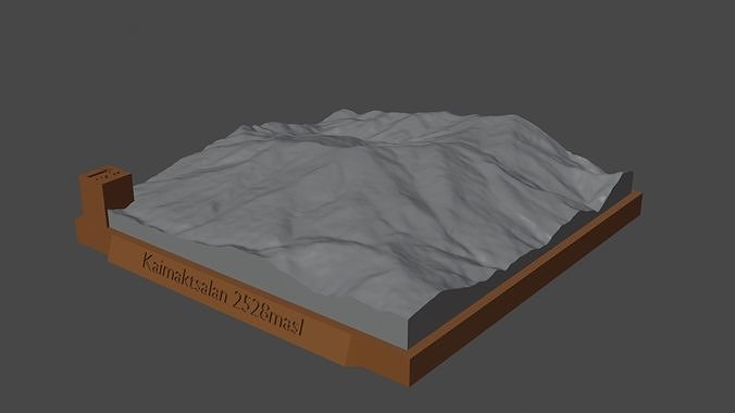 Kaimaktsalan mountain 3D print model