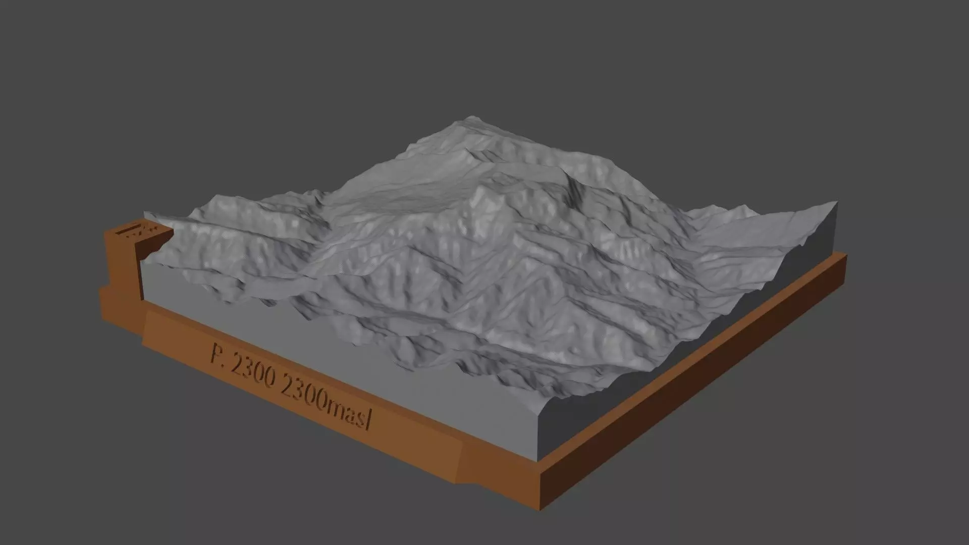 P 2300 mountain 3D print model_0