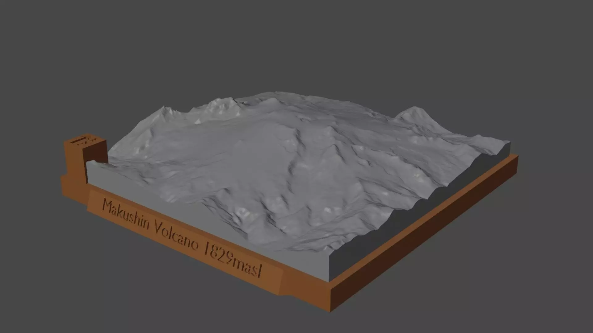 Makushin Volcano 3D print model_0