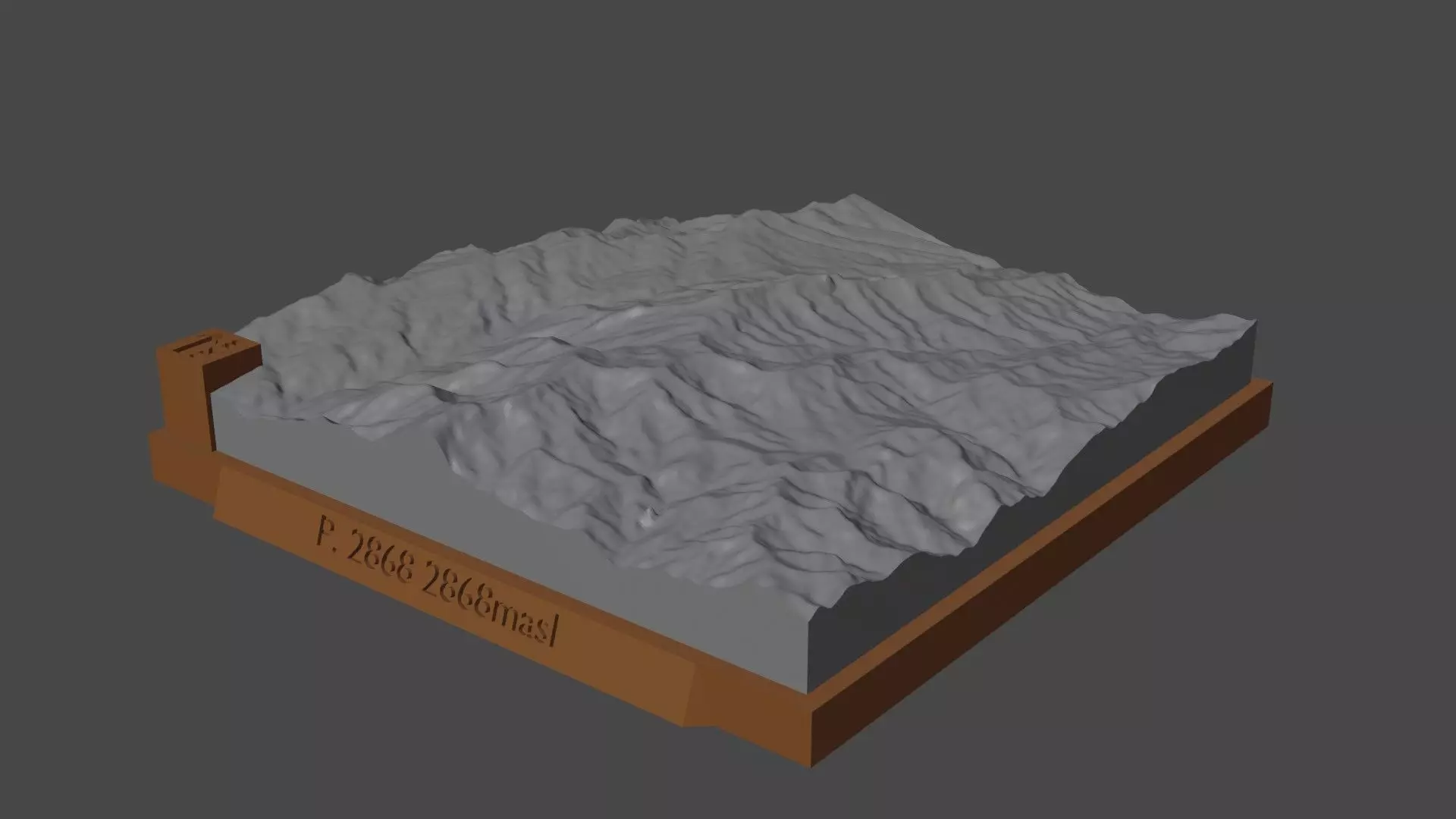 P 2868 mountain 3D print model_0