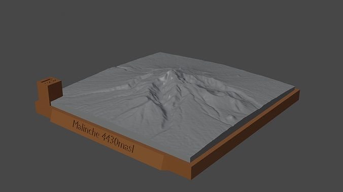 Malinche mountain 3D print model